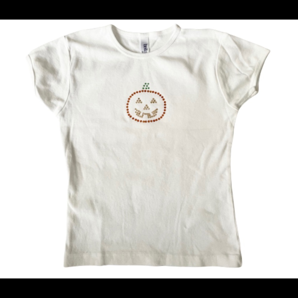 NWOT rhinestone jack-o-lantern Halloween girls t-shirt